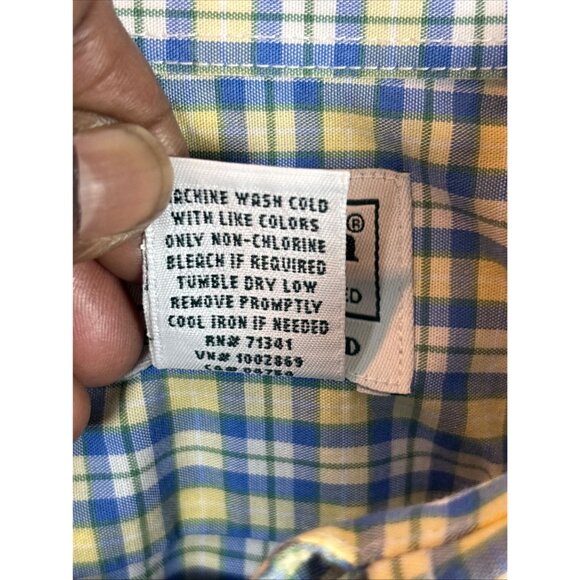 L.L. Bean Mens Slightly Fitted Button-Up Checkered Shirt Size L-Reg - Picture 4 of 12